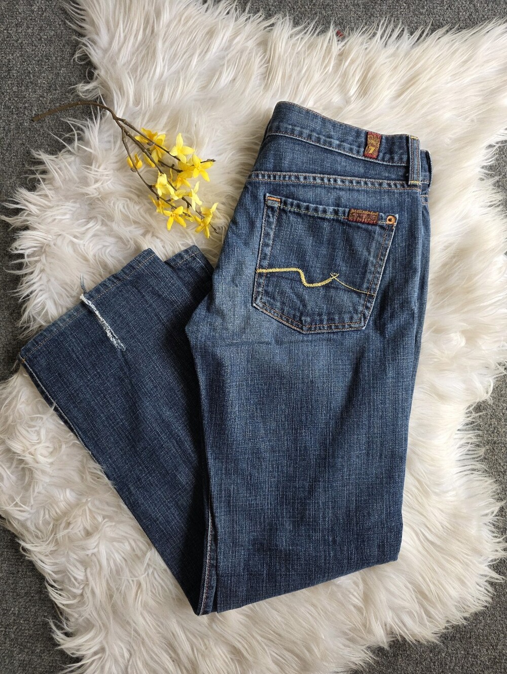 7 For All Mankind Low-Rise Bootcut Jeans - Picture 3 of 12